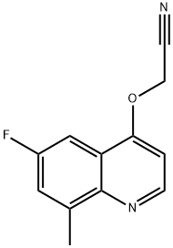 (6-Fluoro-8-methyl-quinolin-4-yloxy)-acetonitrile 구조식 이미지