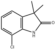 7-CHLORO-3,3-DIMETHYLINDOLIN-2-ONE 구조식 이미지