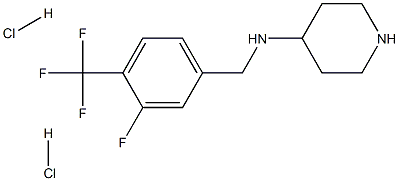 N-[3-Fluoro-4-(trifluoromethyl)benzyl]piperidin-4-amine dihydrochloride Structure