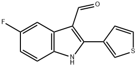 5-fluoro-2-(thiophen-3-yl)-1H-indole-3-carbaldehyde Structure