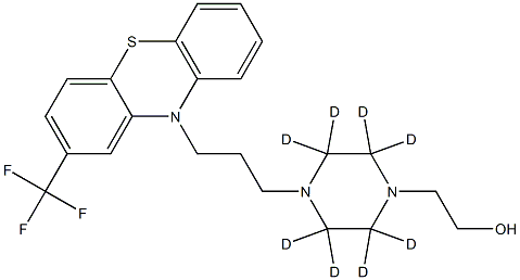 2-[2,2,3,3,5,5,6,6-octadeuterio-4-[3-[2-(trifluoromethyl)phenothiazin-10-yl]propyl]piperazin-1-yl]ethanol Structure