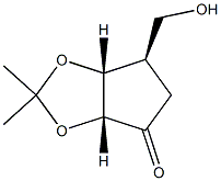 (3aR,6R,6aR)-6-(Hydroxymethyl)-2,2-dimethyldihydro-3ah-cyclopenta[d][1,3]dioxol-4(5H)-one 구조식 이미지