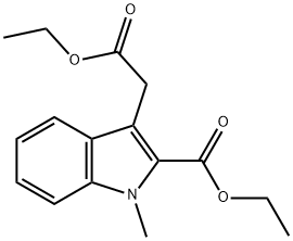 ethyl 3-(2-ethoxy-2-oxoethyl)-1-methyl-1H-indole-2-carboxylate Structure