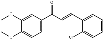 (2E)-3-(2-chlorophenyl)-1-(3,4-dimethoxyphenyl)prop-2-en-1-one 구조식 이미지