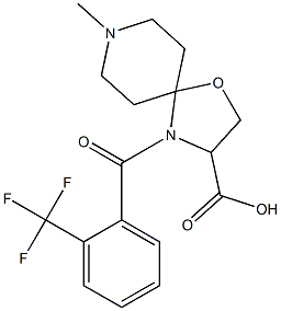 8-methyl-4-[2-(trifluoromethyl)benzoyl]-1-oxa-4,8-diazaspiro[4.5]decane-3-carboxylic acid Structure