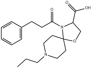 4-(3-phenylpropanoyl)-8-propyl-1-oxa-4,8-diazaspiro[4.5]decane-3-carboxylic acid 구조식 이미지