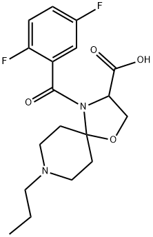 4-(2,5-difluorobenzoyl)-8-propyl-1-oxa-4,8-diazaspiro[4.5]decane-3-carboxylic acid Structure