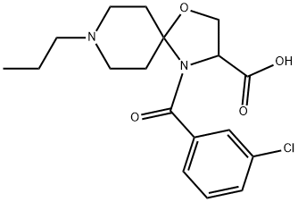 4-(3-chlorobenzoyl)-8-propyl-1-oxa-4,8-diazaspiro[4.5]decane-3-carboxylic acid Structure