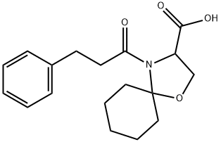 4-(3-phenylpropanoyl)-1-oxa-4-azaspiro[4.5]decane-3-carboxylic acid 구조식 이미지