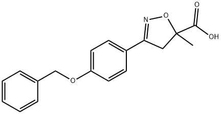 3-[4-(benzyloxy)phenyl]-5-methyl-4,5-dihydro-1,2-oxazole-5-carboxylic acid Structure
