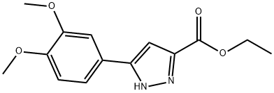 ethyl 5-(3,4-dimethoxyphenyl)-1H-pyrazole-3-carboxylate Structure