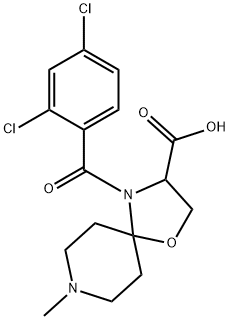 4-(2,4-dichlorobenzoyl)-8-methyl-1-oxa-4,8-diazaspiro[4.5]decane-3-carboxylic acid Structure