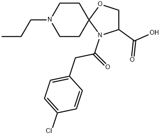 4-[2-(4-chlorophenyl)acetyl]-8-propyl-1-oxa-4,8-diazaspiro[4.5]decane-3-carboxylic acid Structure