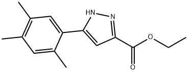 ethyl 5-(2,4,5-trimethylphenyl)-1H-pyrazole-3-carboxylate 구조식 이미지