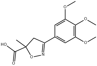5-methyl-3-(3,4,5-trimethoxyphenyl)-4,5-dihydro-1,2-oxazole-5-carboxylic acid Structure