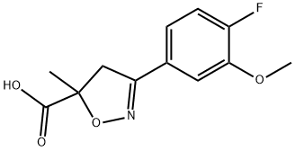 3-(4-fluoro-3-methoxyphenyl)-5-methyl-4,5-dihydro-1,2-oxazole-5-carboxylic acid Structure