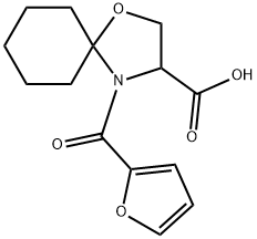 4-(furan-2-carbonyl)-1-oxa-4-azaspiro[4.5]decane-3-carboxylic acid Structure