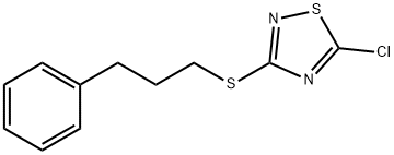 5-chloro-3-[(3-phenylpropyl)sulfanyl]-1,2,4-thiadiazole 구조식 이미지