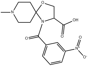 8-methyl-4-(3-nitrobenzoyl)-1-oxa-4,8-diazaspiro[4.5]decane-3-carboxylic acid Structure
