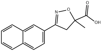 5-methyl-3-(naphthalen-2-yl)-4,5-dihydro-1,2-oxazole-5-carboxylic acid Structure