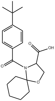 4-(4-tert-butylbenzoyl)-1-oxa-4-azaspiro[4.5]decane-3-carboxylic acid 구조식 이미지