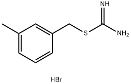 {[(3-methylphenyl)methyl]sulfanyl}methanimidamide hydrobromide Structure