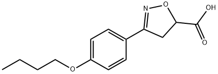 3-(4-butoxyphenyl)-4,5-dihydro-1,2-oxazole-5-carboxylic acid Structure