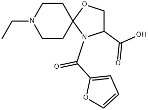 8-ethyl-4-(furan-2-carbonyl)-1-oxa-4,8-diazaspiro[4.5]decane-3-carboxylic acid Structure