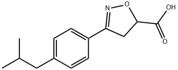 3-[4-(2-methylpropyl)phenyl]-4,5-dihydro-1,2-oxazole-5-carboxylic acid 구조식 이미지