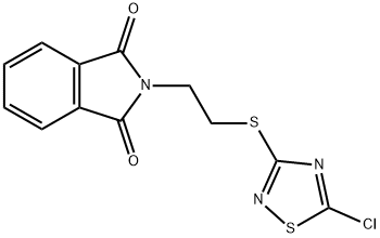 2-{2-[(5-chloro-1,2,4-thiadiazol-3-yl)sulfanyl]ethyl}-2,3-dihydro-1H-isoindole-1,3-dione 구조식 이미지