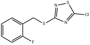 5-chloro-3-{[(2-fluorophenyl)methyl]sulfanyl}-1,2,4-thiadiazole 구조식 이미지