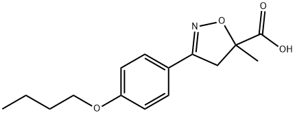 3-(4-butoxyphenyl)-5-methyl-4,5-dihydro-1,2-oxazole-5-carboxylic acid Structure