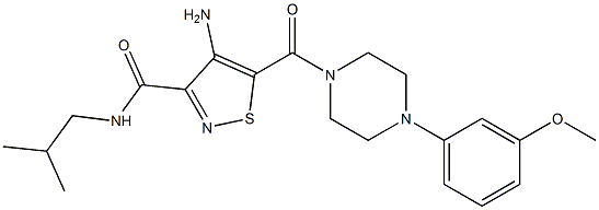 4-amino-5-[4-(3-methoxyphenyl)piperazine-1-carbonyl]-N-(2-methylpropyl)-1,2-thiazole-3-carboxamide Structure