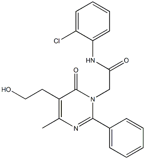 N-(2-chlorophenyl)-2-[5-(2-hydroxyethyl)-4-methyl-6-oxo-2-phenylpyrimidin-1-yl]acetamide Structure