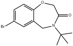 7-bromo-4-tert-butyl-5H-1,4-benzoxazepin-3-one 구조식 이미지
