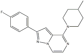 2-(4-fluorophenyl)-4-(4-methylpiperidin-1-yl)pyrazolo[1,5-a]pyrazine Structure