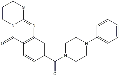 9-(4-phenylpiperazine-1-carbonyl)-3,4-dihydro-2H-[1,3]thiazino[2,3-b]quinazolin-6-one Structure