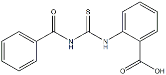 2-(benzoylthiocarbamoylamino)benzoic acid 구조식 이미지