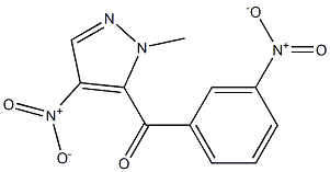 (2-methyl-4-nitropyrazol-3-yl)-(3-nitrophenyl)methanone Structure