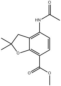 methyl 4-acetamido-2,2-dimethyl-2,3-dihydrobenzofuran-7-carboxylate 구조식 이미지