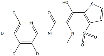 4-hydroxy-2-methyl-1,1-dioxo-N-(3,4,5,6-tetradeuteriopyridin-2-yl)thieno[2,3-e]thiazine-3-carboxamide Structure