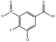 3-Chloro-4-fluoro-5-nitro-benzoic acid 구조식 이미지