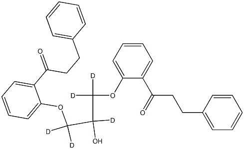 1-[2-[1,1,2,3,3-pentadeuterio-2-hydroxy-3-[2-(3-phenylpropanoyl)phenoxy]propoxy]phenyl]-3-phenylpropan-1-one 구조식 이미지