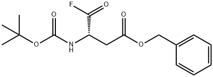 (S)-Benzyl 3-((tert-butoxycarbonyl)amino)-4-fluoro-4-oxobutanoate 구조식 이미지