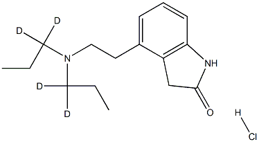 4-[2-[bis(1,1-dideuteriopropyl)amino]ethyl]-1,3-dihydroindol-2-one:hydrochloride 구조식 이미지