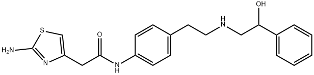 2-(2-amino-1,3-thiazol-4-yl)-N-[4-[2-[(2-hydroxy-2-phenylethyl)amino]ethyl]phenyl]acetamide Structure