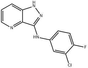 N-(3-Chloro-4-fluorophenyl)-1H-pyrazolo[4,3-b]pyridin-3-amine 구조식 이미지