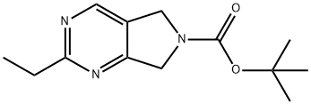 2-Ethyl-5,7-dihydro-pyrrolo[3,4-d]pyrimidine-6-carboxylic acid tert-butyl ester 구조식 이미지