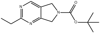 2-Ethyl-5,7-dihydro-pyrrolo[3,4-d]pyrimidine-6-carboxylic acid tert-butyl ester Structure