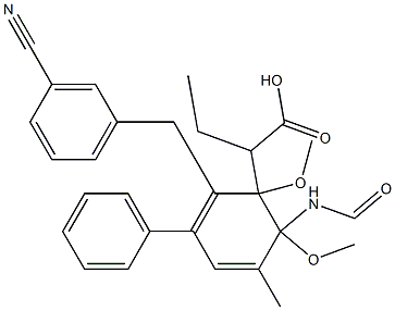 (2R,3R)-methyl 2-(3-cyanobenzyl)-3-(3,4-dimethoxy-[1,1-biphenyl]-4-ylcarboxamido)butanoate 구조식 이미지